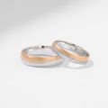 Enduring Love Knots: 10K Gold Twisted Bands in Distinctive Platinum, Gold & Rose Gold