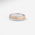 Enduring Love Knots: 10K Gold Twisted Bands in Distinctive Platinum, Gold & Rose Gold