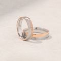 Everlasting Embrace: Handcrafted 10K Gold Couples Rings in Precious Platinum, Gold Shades