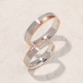 Everlasting Embrace: Handcrafted 10K Gold Couples Rings in Precious Platinum, Gold Shades