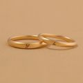 Customizable Width Classic Flat Profile PT950 10K Gold Bands