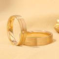 Gold Journey Together: Graduated 10K Gold Couples Bands from Platinum to Rose Gold Finish