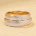 Golden Bond of Eternity: Classic 10K Gold Unisex Rings in Platinum, Yellow & Rose Gold