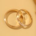 Golden Evermore: Expertly Crafted 10K Tri-Tone Gold Commitment Rings for Couples