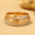 Golden Evermore: Expertly Crafted 10K Tri-Tone Gold Commitment Rings for Couples