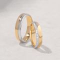 Heartfelt Embrace: Romantic 10Karat Gold Matching Rings in White, Yellow and Rose Metals