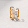 Interlocking Affection: Stylish 10Karat Gold Interlocking Couples Rings in Three Metals