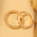 Interwoven Love: 10K Gold Infinity Bands for Couples in Three Metal Colors