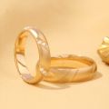 Interwoven Love: 10K Gold Infinity Bands for Couples in Three Metal Colors