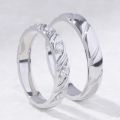 Matching Masterpiece: 10K Gold Plated and Inner Grooved Couple Rings Perfect for Weddings
