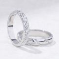 Matching Masterpiece: 10K Gold Plated and Inner Grooved Couple Rings Perfect for Weddings