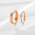 Premium Customized 10K Gold Luxury Couple Rings High Clarity Diamond-Set Wedding Bands