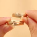 Luxurious Pledge: Bespoke 10K Gold Commitment Rings in Rich Platinum, Gold and Rosy Hue