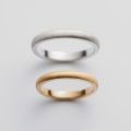 Elegant Channel Set 10K Gold and PT950 Mil grain Edge Couples Rings