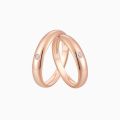 Bridal Set 10K Rose Gold Plated Princess Cut CZ Engagement Rings