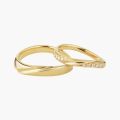 Wholesale 10K Gold Plated Classic Dome Top Plain Couple Wedding Bands