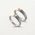 His Hers 10K Plated Interlocking Heart Promise Rings