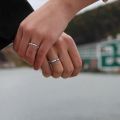 His Hers 10K Plated Interlocking Heart Promise Rings