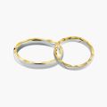 Couples Laser Engraved Names on 14K Gold Plated Over Rings