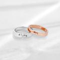Eternal Promise - Authentic Platinum 14K Gold Couple Rings for Engagement Wedding Worldwide Shipping