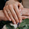 Eternal Promise - Authentic Platinum 14K Gold Couple Rings for Engagement Wedding Worldwide Shipping