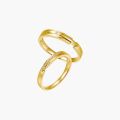 Dome-Shaped Comfort Fit 14K Gold and PT950 Mens and Womens Rings