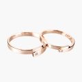 Matching Interwoven Knot Rings in 14K Gold PT950 Platinum