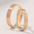 Golden Commitment: Exclusive 14K Tri-Color Gold Ring Collection for Couples