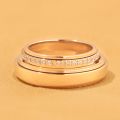 Celtic Knot Patterned 14K Gold with PT950 Inner Band Wedding Rings