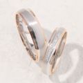 Infinite Allure: Mesmerizing 14K Gold Anniversary Bands with Platinum, Gold, and Rose Accents