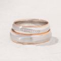 Infinite Allure: Mesmerizing 14K Gold Anniversary Bands with Platinum, Gold, and Rose Accents