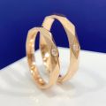 Eternally United: 14K Gold Couples Wedding Bands with Personalized Inscription Inside