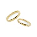 High Polish Curved Matching PT950 14K Gold Bridal Ring Sets