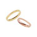 High Polish Curved Matching PT950 14K Gold Bridal Ring Sets