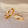 Minimalist Thin Band 14K Yellow/White/Rose Gold PT950 Rings