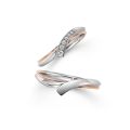 Embossed Love Quotes 14K Gold Genuine PT950 Couple Rings