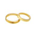 Designer Style Unisex 14K Rose Gold Plated Infinity Couple Rings