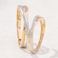 True Loves Reflection: Mirror Image 14K Gold Couple Rings in Platinum, Gold, and Rose Gold