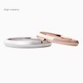 Couples commitment to ring engraved with 14K gold ring natural diamond wedding engagement