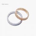 Couples on the ring engraved 14K gold ring fashion simple marriage engagement diamond