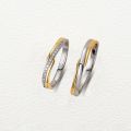 Platinum-Coated Blue 18K platinum Sapphire Accent Couples Wedding Band Set