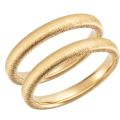 Elegant Channel Set 18K Gold and PT950 Mil grain Edge Couples Rings