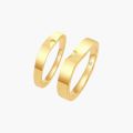 Timeless Vintage-Inspired 18K platinum Gold Mil grain Couple Rings Bridal Jewelry Set