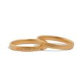 Words of Love Engraved 14K Gold Couple Rings - Wedding, Engagement Bands