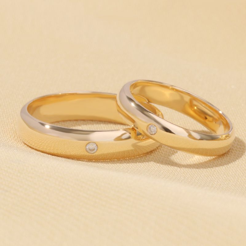 Time-Honored Legacy: Traditional 18K Gold Couples Rings in Platinum, Gold, and Rose Gold