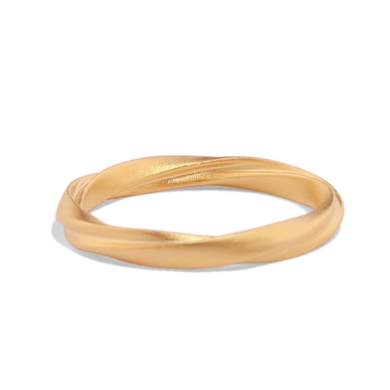 Twist of Love: 14K Gold Intertwined Couple Bands for Wedding, Engagement and More